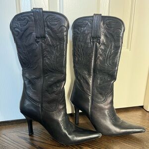 Vintage Charlie 1 Horse by Lucchese western stiletto black boots